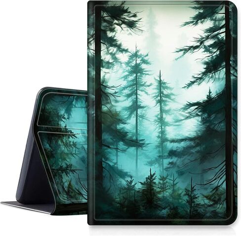 Case for Amazon Kindle Fire 7 Tablet (12th Generation, 2022 Release),Slim PU Leather Folding Stand Protive Cover with Auto Wake/Sleep for Fire 7 2022,Pine Trees in Kuwait