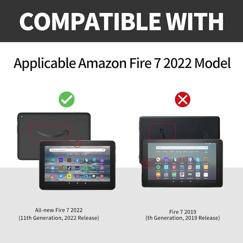 Case for Amazon Kindle Fire 7 Tablet (12th Generation, 2022 Release),Slim PU Leather Folding Stand Protive Cover with Auto Wake/Sleep for Fire 7 2022,Pine Trees in Kuwait