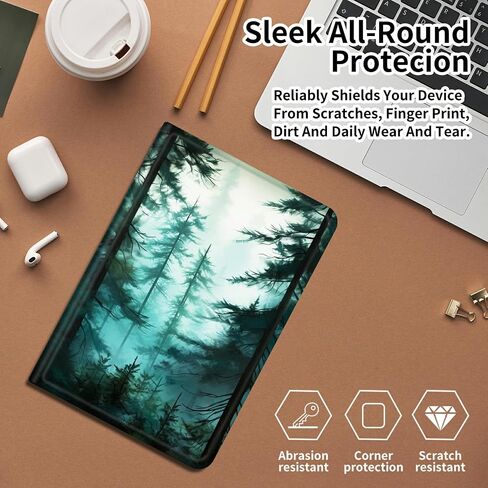 Case for Amazon Kindle Fire 7 Tablet (12th Generation, 2022 Release),Slim PU Leather Folding Stand Protive Cover with Auto Wake/Sleep for Fire 7 2022,Pine Trees in Kuwait