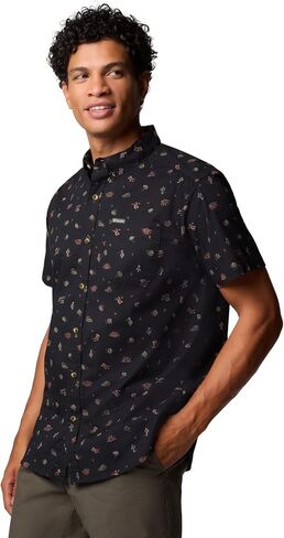 Columbia Men's Rapid Rivers Printed Short Sleeve Shirt, Comfort Stretch in Saudi Arabia