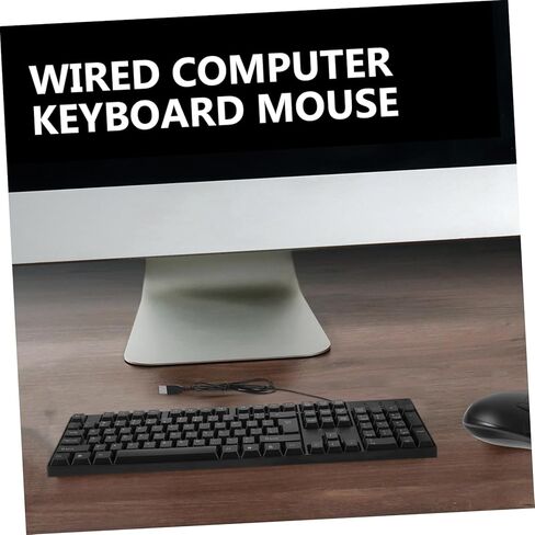 1 مجموعة مفاتيح المفاتيح والماوس تصميم مريح كامل الاستجابة الماوس البصري لأسطح التشغيل السلسة للمكتب والاستخدام المنزلي in Kuwait