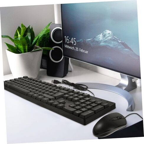 1 مجموعة مفاتيح المفاتيح والماوس تصميم مريح كامل الاستجابة الماوس البصري لأسطح التشغيل السلسة للمكتب والاستخدام المنزلي in Kuwait
