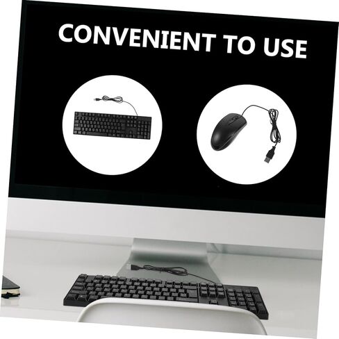 1 مجموعة مفاتيح المفاتيح والماوس تصميم مريح كامل الاستجابة الماوس البصري لأسطح التشغيل السلسة للمكتب والاستخدام المنزلي in Kuwait