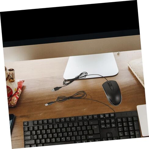 1 مجموعة مفاتيح المفاتيح والماوس تصميم مريح كامل الاستجابة الماوس البصري لأسطح التشغيل السلسة للمكتب والاستخدام المنزلي in Kuwait