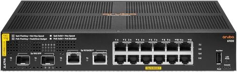 Aruba 6100 12G Class4 PoE 2G/2SFP+ 139W Switch - JL679A#ABB EU Localization/Cord in Saudi Arabia