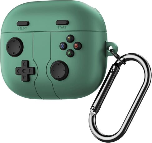 CameCosy Cool Case Compatible for Beats Powerbeats Pro 2 2025 with Keyring, Cover with Cartoon Game Console Design for Girl, Protective Case in Shockproof Anti-scratches Anti-dust Soft Silicone, Green in Saudi Arabia