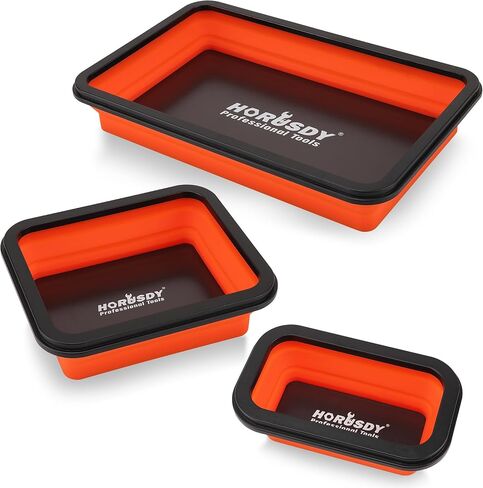HORUSDY 3PC Large Non-Slip Flexible Tool Tray | Tool Organizer | Tool Storage | Tool Holder | Tool Mats | No Magnets | Grip Mat Tool Mat | of Christmas Day Tools Gift for Men in Saudi Arabia