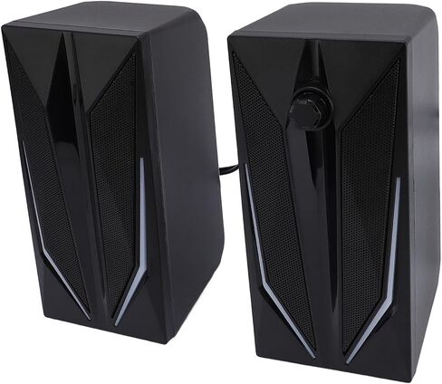 مكبر صوت RGB Light Small Multimedia مع وحدة 2.0 بوصة للكمبيوتر المحمول ، صوت الجهير المحسّن ، صوت استريو غامر ، قنوات مزدوجة ، إضاءة محيطة تدرج 7 ألوان ، USB in Saudi Arabia