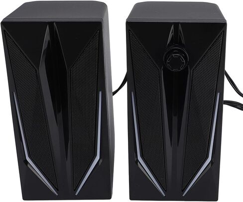 مكبر صوت RGB Light Small Multimedia مع وحدة 2.0 بوصة للكمبيوتر المحمول ، صوت الجهير المحسّن ، صوت استريو غامر ، قنوات مزدوجة ، إضاءة محيطة تدرج 7 ألوان ، USB in Saudi Arabia