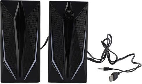 مكبر صوت RGB Light Small Multimedia مع وحدة 2.0 بوصة للكمبيوتر المحمول ، صوت الجهير المحسّن ، صوت استريو غامر ، قنوات مزدوجة ، إضاءة محيطة تدرج 7 ألوان ، USB in Saudi Arabia