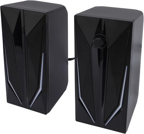 مكبر صوت RGB Light Small Multimedia مع وحدة 2.0 بوصة للكمبيوتر المحمول ، صوت الجهير المحسّن ، صوت استريو غامر ، قنوات مزدوجة ، إضاءة محيطة تدرج 7 ألوان ، USB in Saudi Arabia