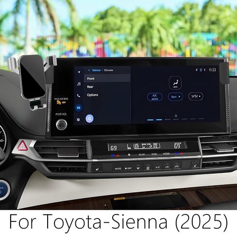 حامل هاتف السيارة لـ Toyota Sienna 2025 الملحقات الداخلية التلقائية أفضل الهواتف المحمولة Mount Mobile Mobile Cradle Charging Mavigation GPS GPS Dashboard Screen Screen in Saudi Arabia