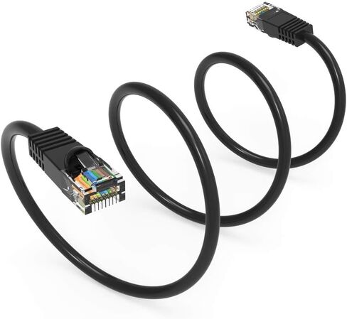 30ft Cat5e Utp Ethernet Network Cable Black in Saudi Arabia