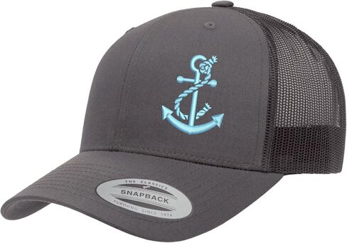 Silhouette Country Hats for Men & Women | Embroidered Anchor with Rope | Mesh Trucker Hats for Men & Women in Saudi Arabia