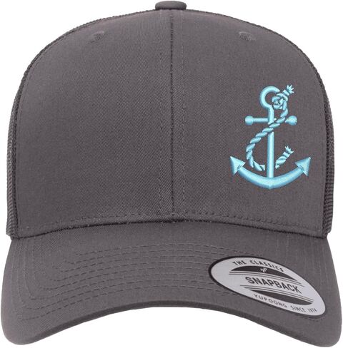 Silhouette Country Hats for Men & Women | Embroidered Anchor with Rope | Mesh Trucker Hats for Men & Women in Saudi Arabia