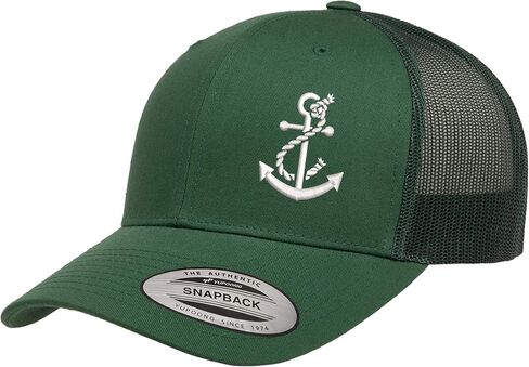 Silhouette Country Hats for Men & Women | Embroidered Anchor with Rope | Mesh Trucker Hats for Men & Women in Saudi Arabia