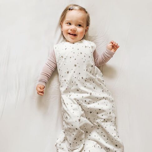Woolino Merino Wool and Organic Cotton Baby Sleeping Bag - 4 Season Classic Sleep Sack - Two-Way Zipper Sleeping Bag for Baby and Toddler - 6-18 Months - Sheep in Saudi Arabia