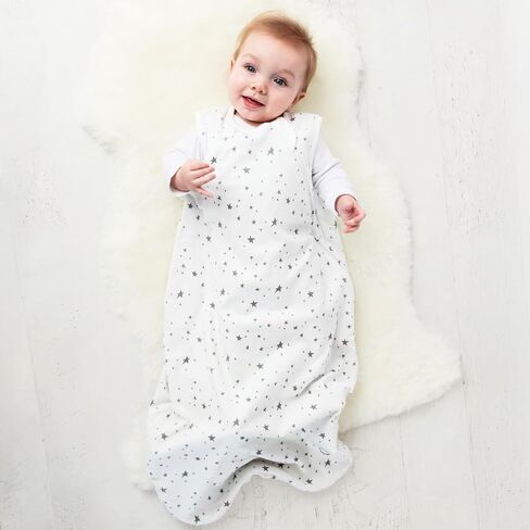 Woolino Merino Wool and Organic Cotton Baby Sleeping Bag - 4 Season Classic Sleep Sack - Two-Way Zipper Sleeping Bag for Baby and Toddler - 6-18 Months - Sheep in Saudi Arabia