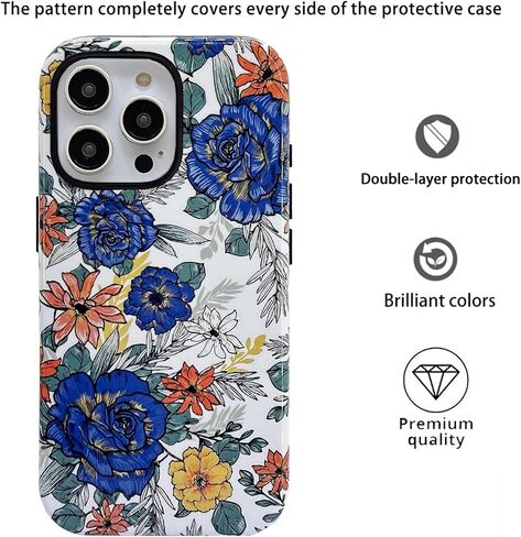 J.West متوافق مع iPhone 15 Pro Max Case 6.7 بوصة مع 2 حزمة شاشة زجاجية مقسّمة ، تغطية هجينة حيوانات طيبة للبنات للنساء الحالات الجمالية للهاتف in Kuwait