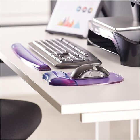 FEL91441 - Fellowes Gel Crystals Mousepad/Wrist Rest - Purple in Saudi Arabia