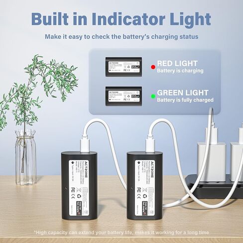 5pack 7000mah بطاريات متوافقة مع كاميرا Wyze Battery Cam Pro و Duo Cam Doorbell في الهواء الطلق/داخلي مع كابل Type-C in Kuwait