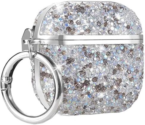 متوافق مع Apple Airpods 4 Case 2024 Glitter Cute Factions for AirPods iPod 4th Generation Bling Cover Cover Cover Cover for Women & Girls (Colorful) in Kuwait
