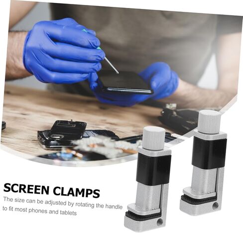 STOBOK 2pcs Screen Fixing Clip Set for Tablets and Phones Adjustable Metal Clamps for Secure Screen Repair Compatible Laptops and LCDs for DIY Enthusiasts in Saudi Arabia