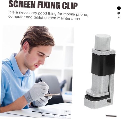 STOBOK 2pcs Screen Fixing Clip Set for Tablets and Phones Adjustable Metal Clamps for Secure Screen Repair Compatible Laptops and LCDs for DIY Enthusiasts in Saudi Arabia