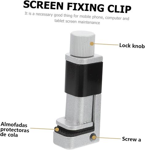 STOBOK 2pcs Screen Fixing Clip Set for Tablets and Phones Adjustable Metal Clamps for Secure Screen Repair Compatible Laptops and LCDs for DIY Enthusiasts in Saudi Arabia