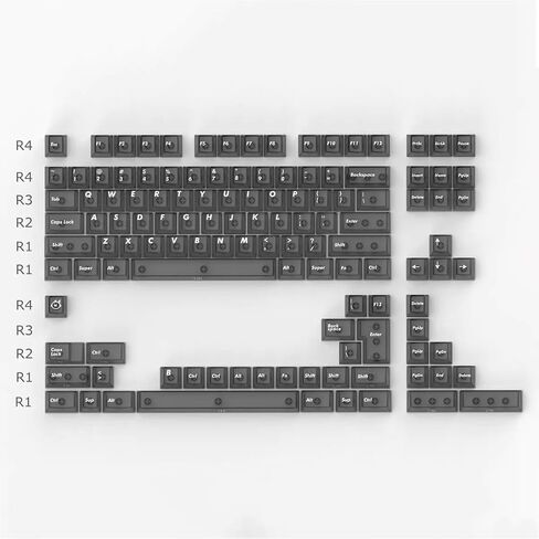 122 Keys Red Transparent Keycaps Cherry Profile Matte Keycap Set Fit for 60% 65% 75% Cherry Mx Switches Mechanical Keyboard in Saudi Arabia