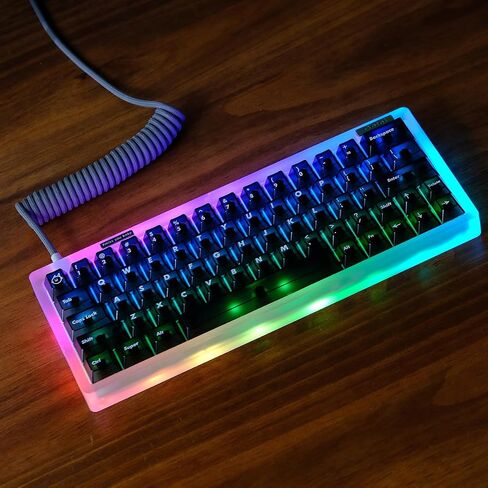 122 Keys Red Transparent Keycaps Cherry Profile Matte Keycap Set Fit for 60% 65% 75% Cherry Mx Switches Mechanical Keyboard in Saudi Arabia