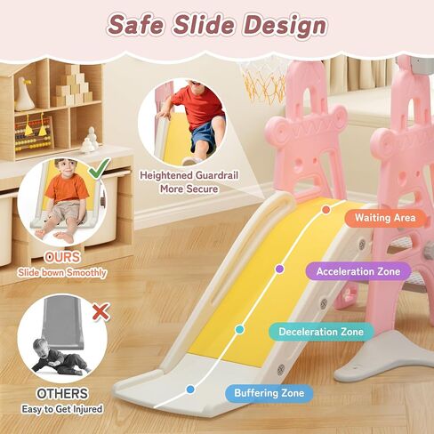 NYEEKOY 4-in-1 Toddler Slide & Swing Set for Toddlers Age 1-3 in Saudi Arabia