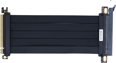 PCI-E 4.0 16x تمديد بطاقة الفيديو RISER محمية كابل مرن 180 درجة تثبيت كبل تمديد بطاقة الرسومات GPU للكمبيوتر (30 سم) in Saudi Arabia