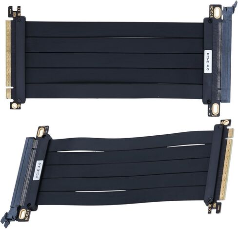 PCI-E 4.0 16x تمديد بطاقة الفيديو RISER محمية كابل مرن 180 درجة تثبيت كبل تمديد بطاقة الرسومات GPU للكمبيوتر (30 سم) in Saudi Arabia