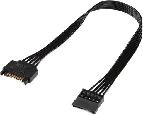 30 سم 15pin كابل تمديد الطاقة SATA 18AWG ذكر إلى أنثى من أجل HDD SSD كابل تزويد طاقة الأسلاك النحاس النقي in Saudi Arabia