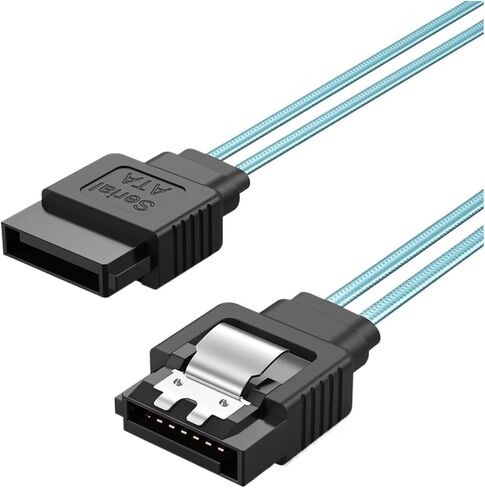 1.0M SATA 12Gbps Cables Thin SATA Cable,Straight SATA SSD Cable,Flexible-SATA Cable for SSD, HDD, CD, DVD Drives in Saudi Arabia