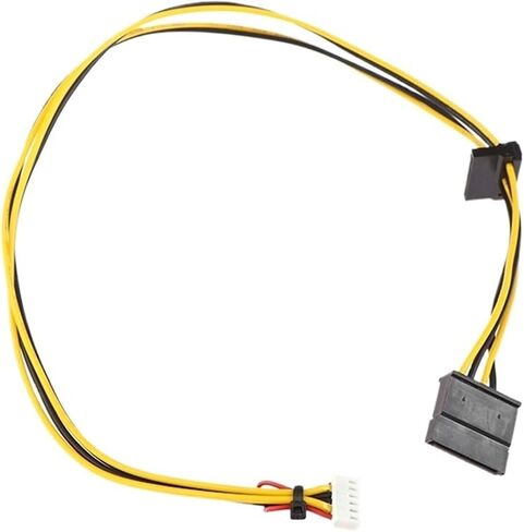 6Pin to 2-Port HDD SATA Power Socket Cable Conector for Computer Mainboard Nitro N50-610 Disco Duro ATX PSU Accessories in Saudi Arabia