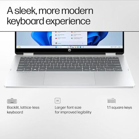 HP Omnibook 5 Flip 2-in-1 Laptop ، 14 "2K جهاز كمبيوتر محمول من شاشة اللمس 2K ، Intel 10-Core 5 120U ، 8GB LPDDR5 RAM • 512GB SSD • WI-FI 6E • Bluetooth 5.3 • Windows 11 Prondle with Microsoft Office 2021 in Kuwait