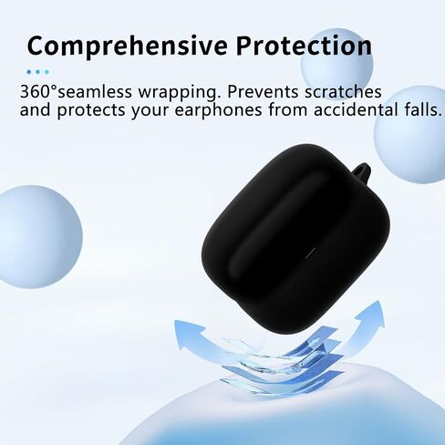 بالنسبة إلى Sony Linkbuds ، تناسب الغطاء العلوي في سماعات سماعات سماعات سماعات الأذن اللاسلكية حقًا ، وغطاء حماية لسماعات الأذن اللاسلكية (مع Carabiner + Lanyard) غطاء واقعي لـ LinkBuds يناسب Wfls910nw.uc (أسود) in Kuwait