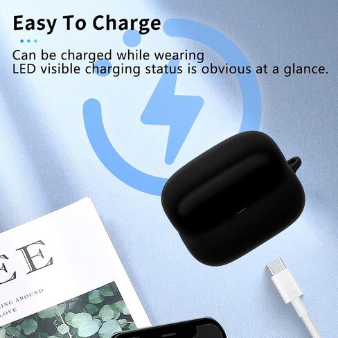 بالنسبة إلى Sony Linkbuds ، تناسب الغطاء العلوي في سماعات سماعات سماعات سماعات الأذن اللاسلكية حقًا ، وغطاء حماية لسماعات الأذن اللاسلكية (مع Carabiner + Lanyard) غطاء واقعي لـ LinkBuds يناسب Wfls910nw.uc (أسود) in Kuwait