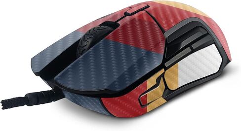 Mayyskins Carbon Carbon Confiber متوافق مع Steelseries منافس 5 ألعاب الماوس - خطوط عتيقة | واقي ، دائم من ألياف الكربون المحكم | من السهل تطبيق وتغيير الأنماط | صنع في الولايات المتحدة in Saudi Arabia