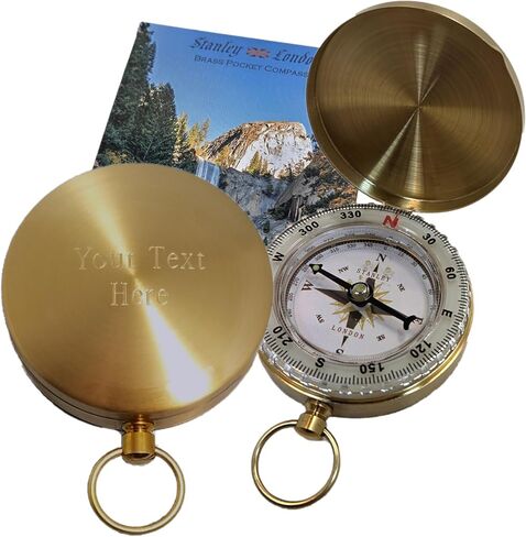 Glow in the Dark Brass Pocket Compass for Kids – Waterproof Navigation Tool for Camping, Hiking, Backpacking, Orienteering, Hunting, Survival Gear, Outdoor Safety & Adventure Gift in Kuwait
