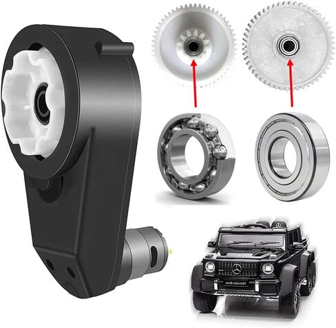 12V 550 40000RPM High Speed Steel Gears Motor Gearbox for Power Wheels Motor Upgrade,12 Volt Electric Hubs Motor Assembly Heavy Duty Gearbox for Kids Ride on Toys Car Replacement Parts in Saudi Arabia
