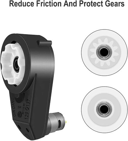 12V 550 40000RPM High Speed Steel Gears Motor Gearbox for Power Wheels Motor Upgrade,12 Volt Electric Hubs Motor Assembly Heavy Duty Gearbox for Kids Ride on Toys Car Replacement Parts in Saudi Arabia