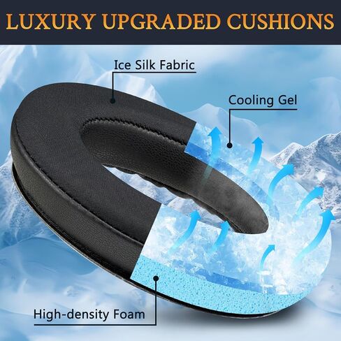 Soulwit Cooling Geling Postpads استبدال Bose Triport 1 (TP-1) ، Triport 1A (TP-1A) ، حول Earn 1 (AE1) ، وسائد وسائد أذن مع رغوة عزل الضوضاء ، سمك إضافي-أسود-أسود in Kuwait