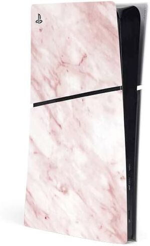 Skinit Decal Gaming Skin Compatible with PS5 Slim Digital Edition Console - Pink Marble Design in Saudi Arabia