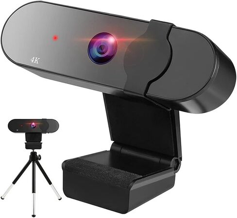 4K Webcam Full 1080P Camera 30fps Computer Web Cam Wide Angle Auto with Tripod Built-in Microphone in Saudi Arabia