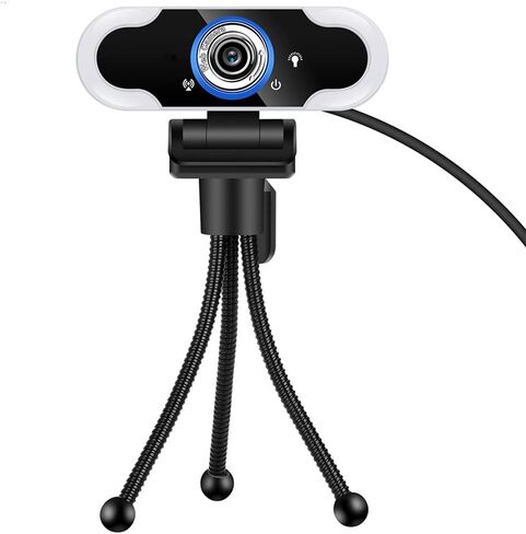 1080P Webcam Microphone PC Web Camera Drive-Free Cam Computer LED Fill Light in Saudi Arabia