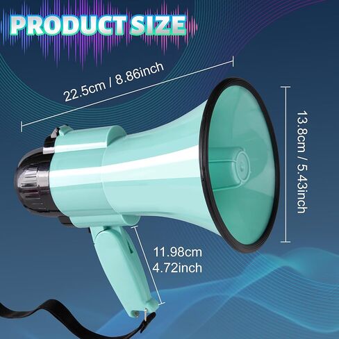30 Watt Power Portable Megaphone Bullhorn Speaker Voice, Siren/Alarm and 240S Recording with Volume Control and Strap in Kuwait