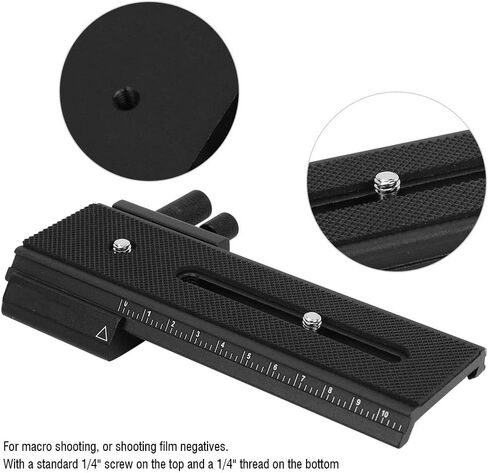 6.3x3.7inch Macro Rail, -01 Aluminium Alloy Macro Long Focusing Close Up Quick Rlease Plate Slide Rail for Macro Shooting, Or Film Negatives in Saudi Arabia